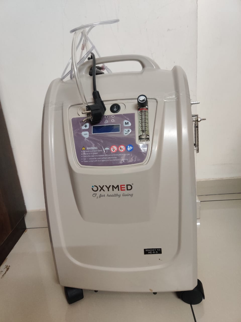 Oxymed 10 LPM Oxygen Concentrator, model number MAOXY10 / (AE-8-S)